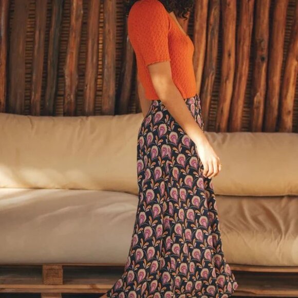 🌸 Marie Sixtine Wide Leg Pants – Size L – Floral Print - Picture 6 of 9